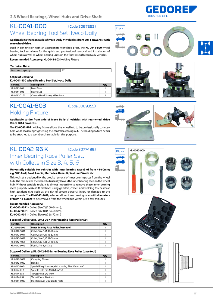 Gedore Specialty tools catalogue NO.: 20811 - Page 57