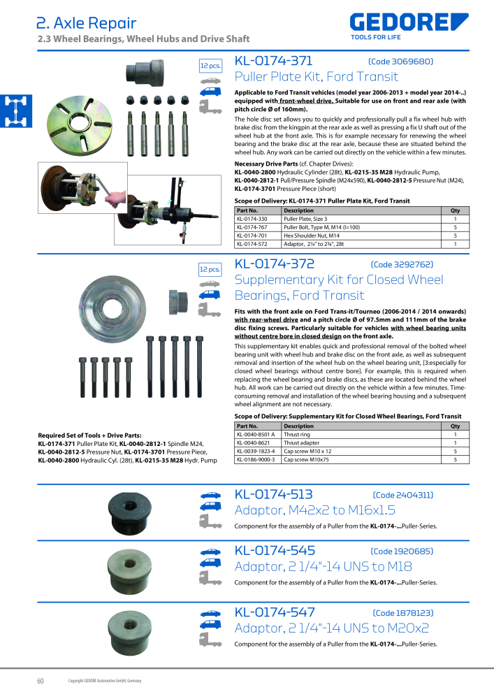 Gedore Specialty tools catalogue NO.: 20811 - Page 60