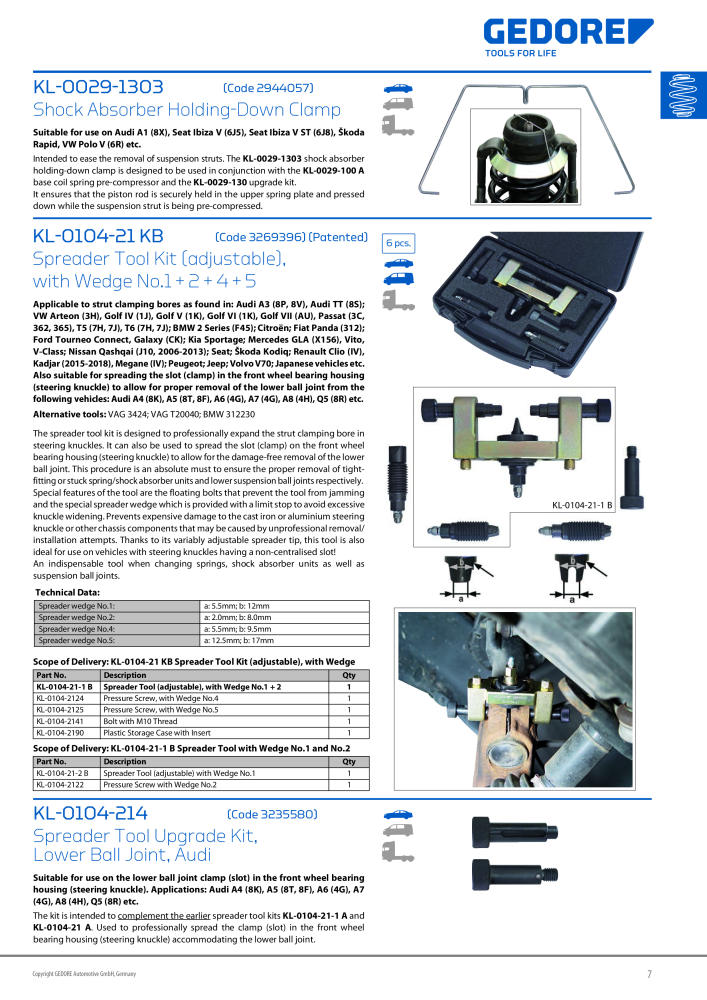 Gedore Specialty tools catalogue NR.: 20811 - Strona 7