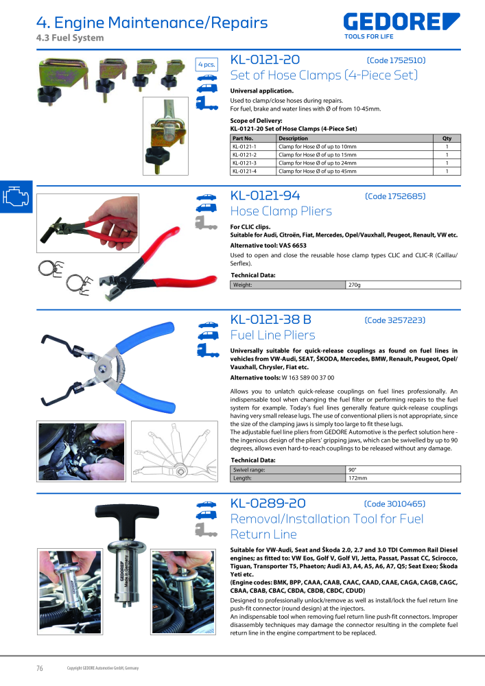 Gedore Specialty tools catalogue n.: 20811 - Pagina 76