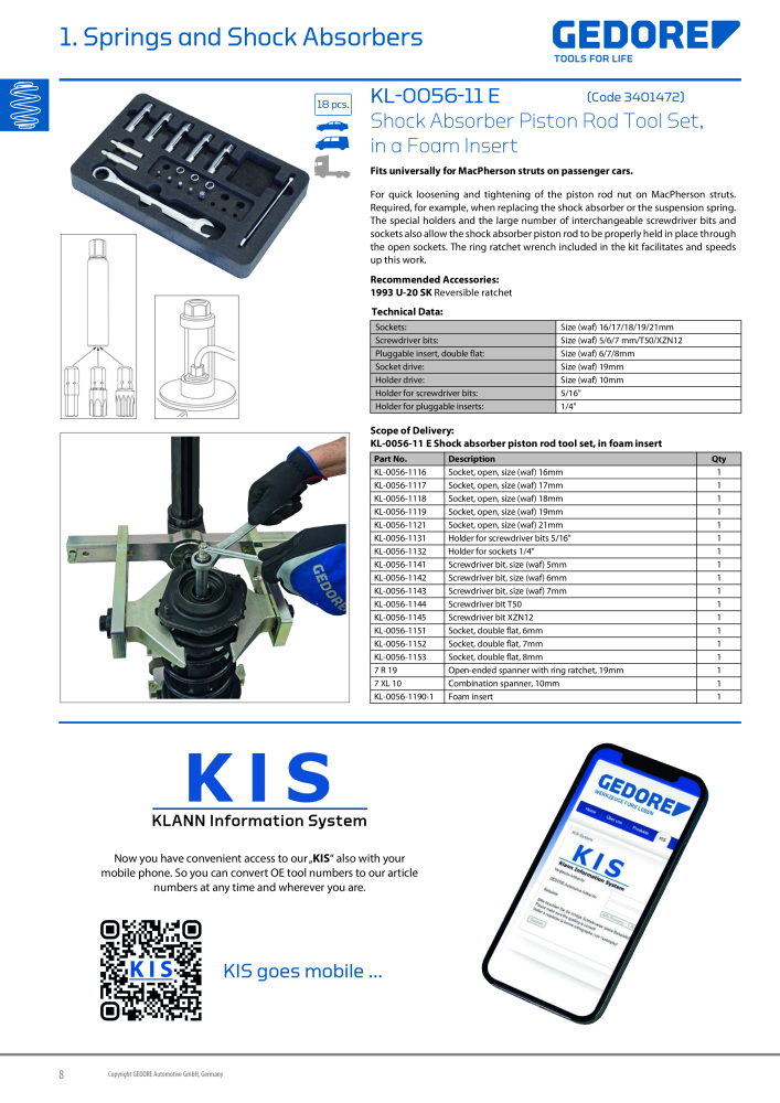 Gedore Specialty tools catalogue NR.: 20811 - Strona 8