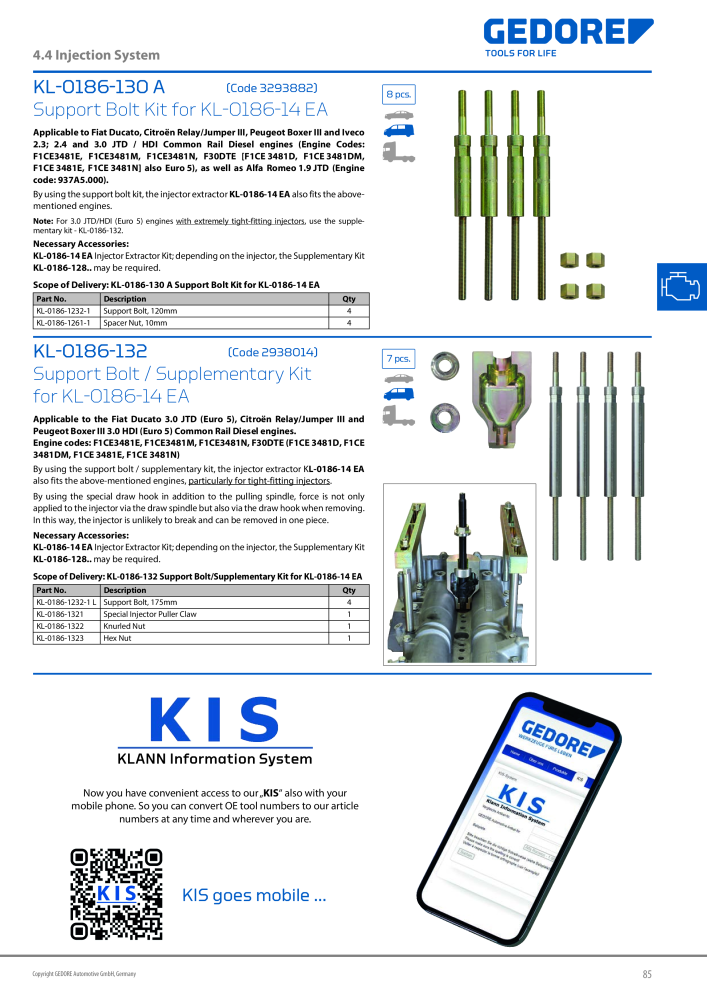 Gedore Specialty tools catalogue NO.: 20811 - Page 85