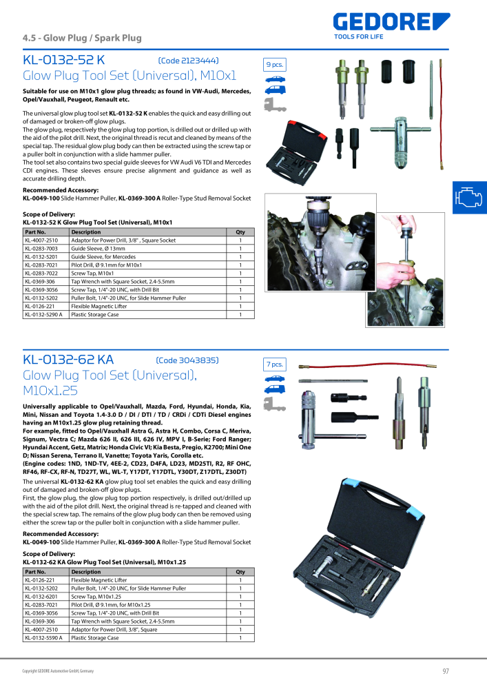 Gedore Specialty tools catalogue NO.: 20811 - Page 97