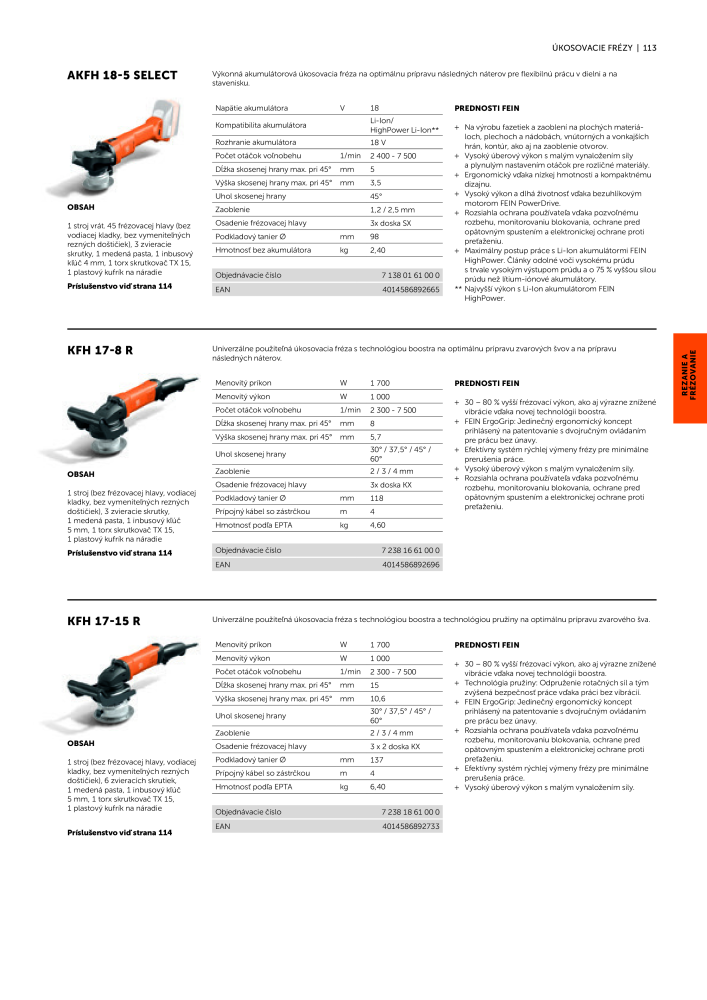 FEIN Katalóg elektrického náradia NEJ.: 20818 - Sida 115