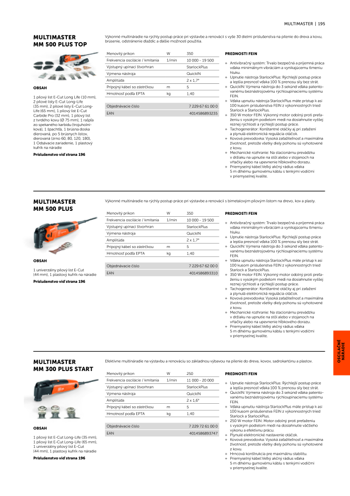 FEIN Katalóg elektrického náradia Č. 20818 - Strana 197