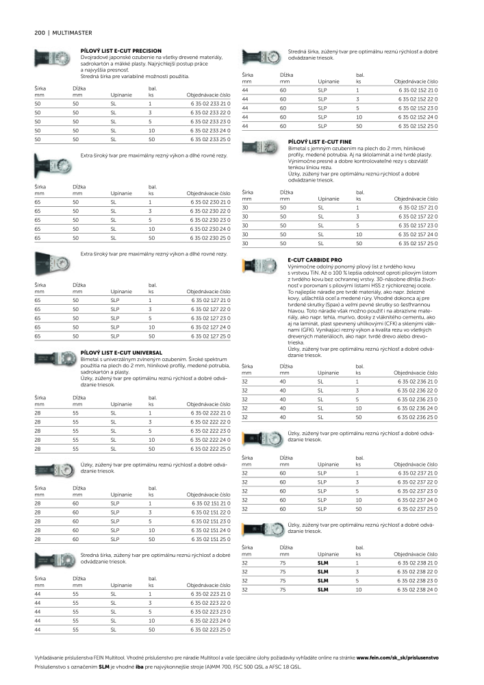 FEIN Katalóg elektrického náradia Č. 20818 - Strana 202