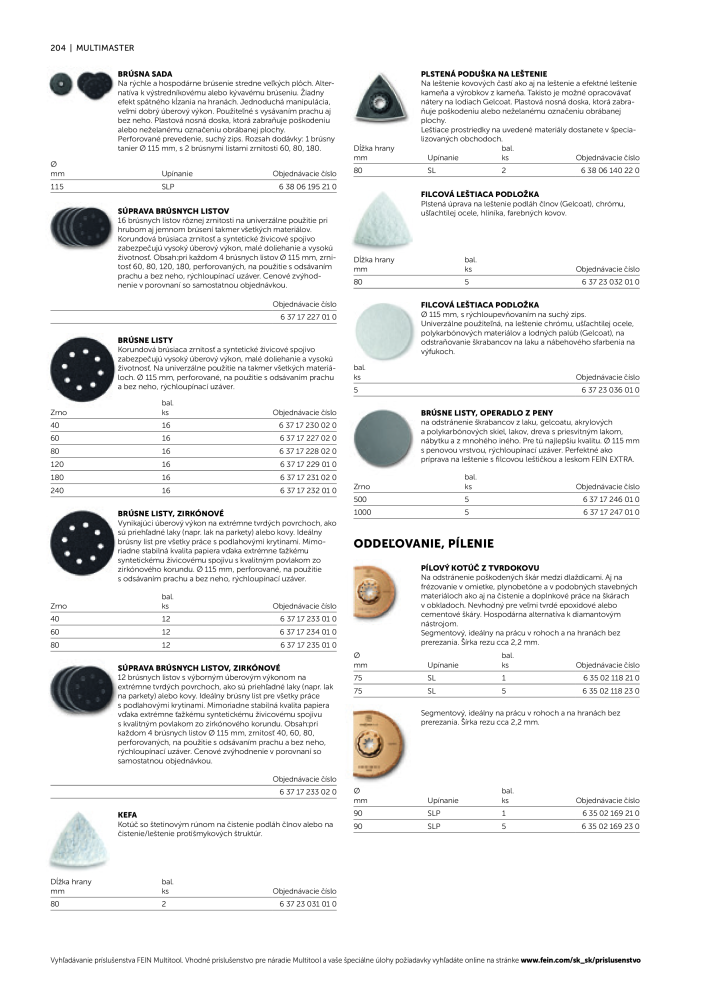 FEIN Katalóg elektrického náradia NR.: 20818 - Pagina 206