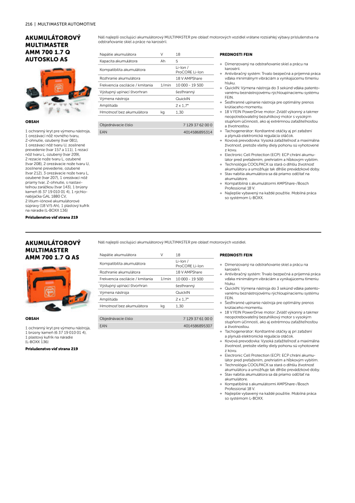 FEIN Katalóg elektrického náradia NR.: 20818 - Strona 218