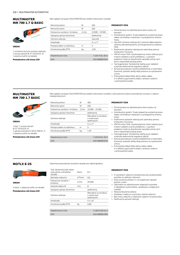 FEIN Katalóg elektrického náradia n.: 20818 - Pagina 220