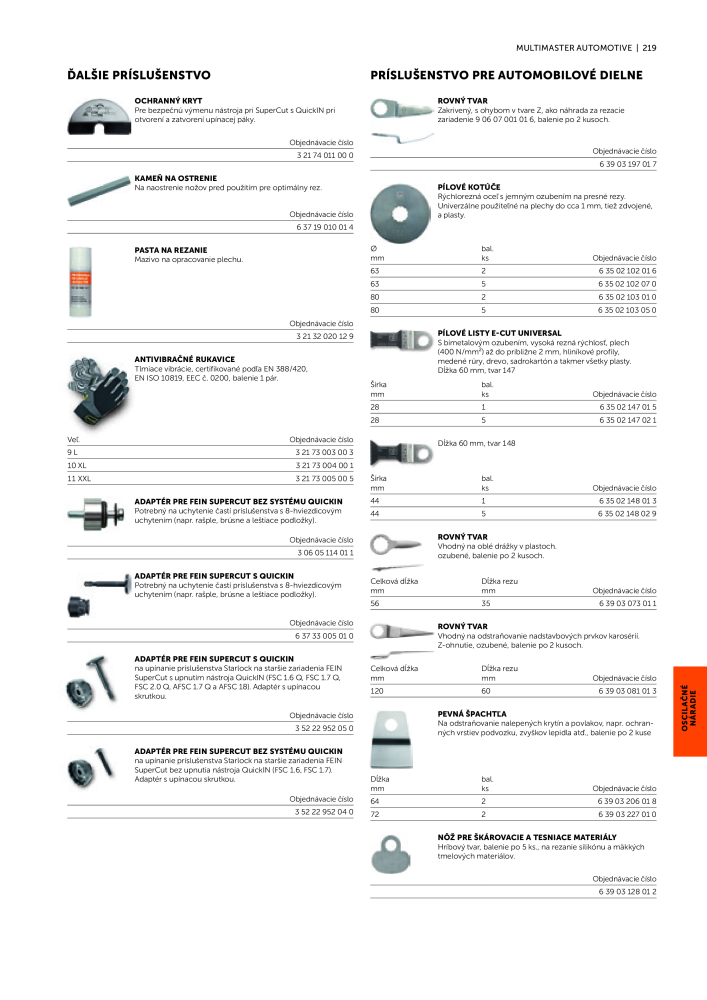 FEIN Katalóg elektrického náradia Č. 20818 - Strana 221