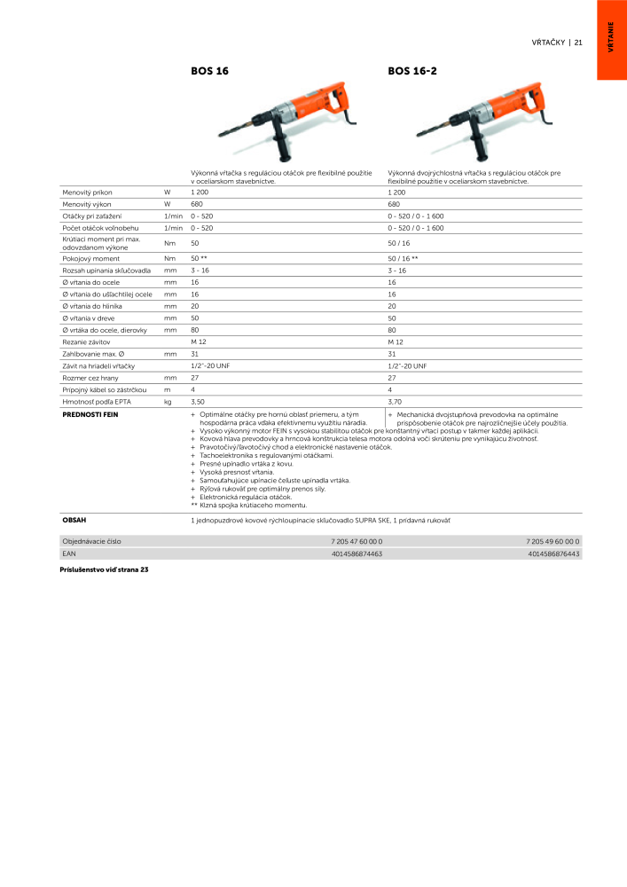 FEIN Katalóg elektrického náradia Č. 20818 - Strana 23