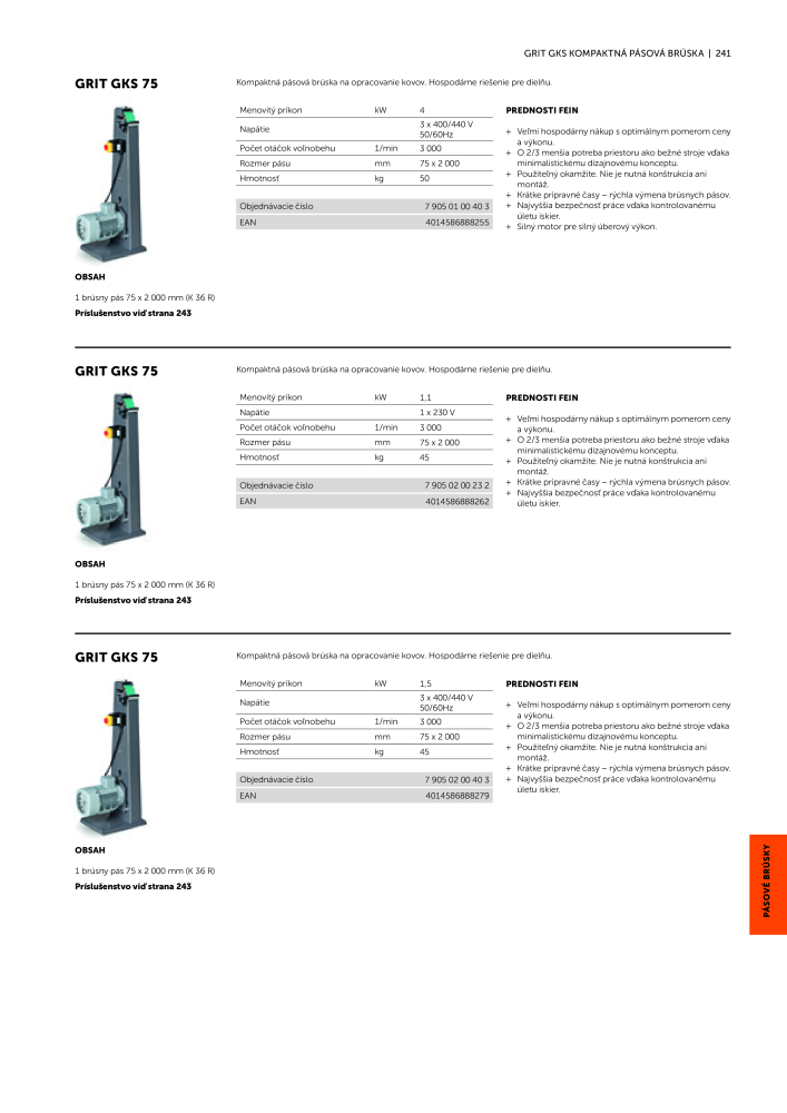 FEIN Katalóg elektrického náradia Č. 20818 - Strana 243