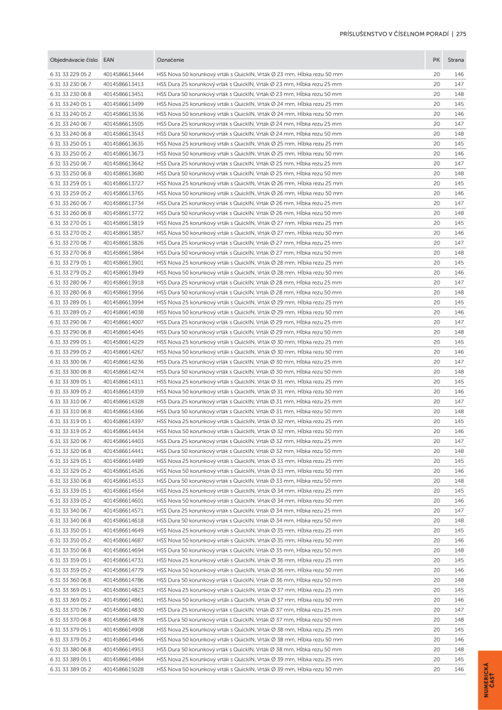 FEIN Katalóg elektrického náradia Č. 20818 - Strana 277