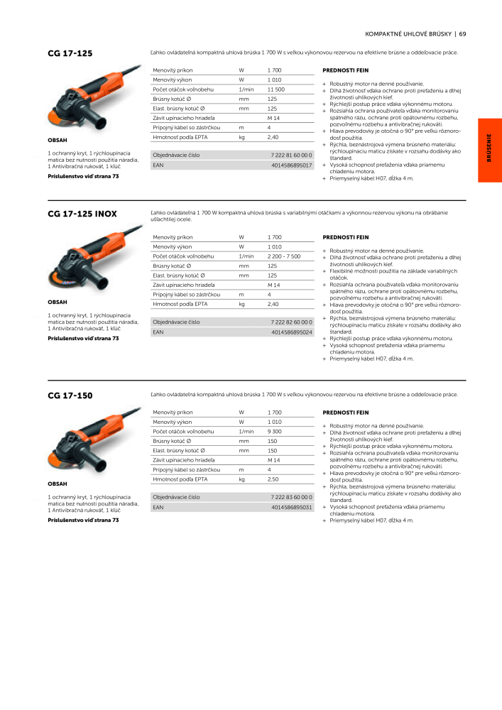 FEIN Katalóg elektrického náradia Č. 20818 - Strana 71