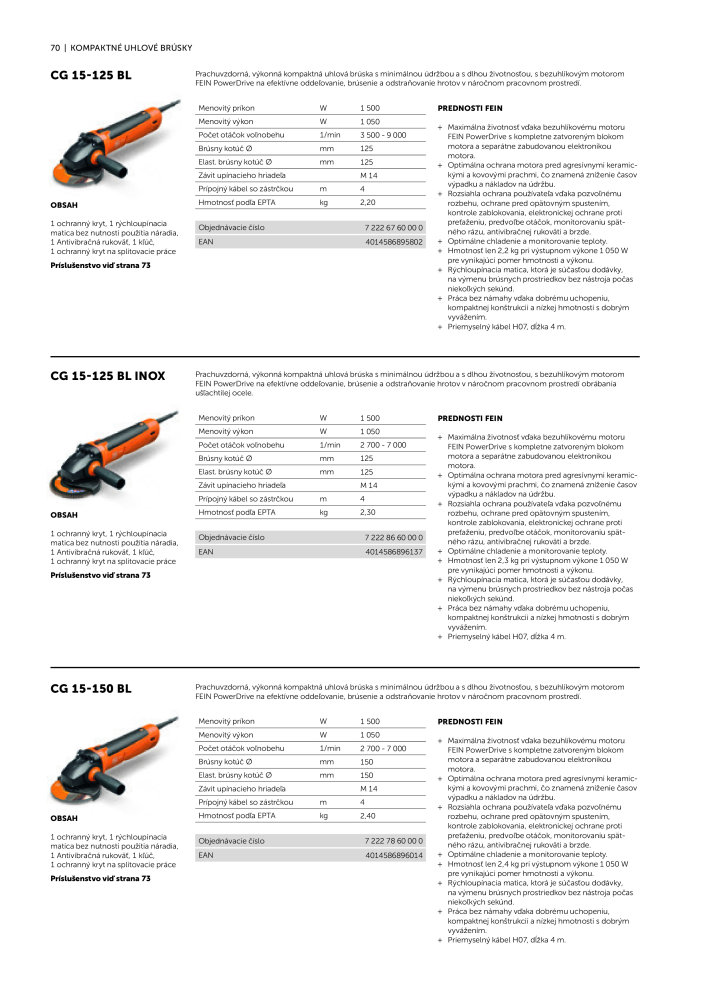 FEIN Katalóg elektrického náradia n.: 20818 - Pagina 72