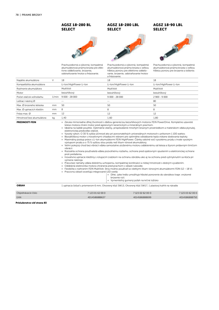 FEIN Katalóg elektrického náradia NR.: 20818 - Strona 80