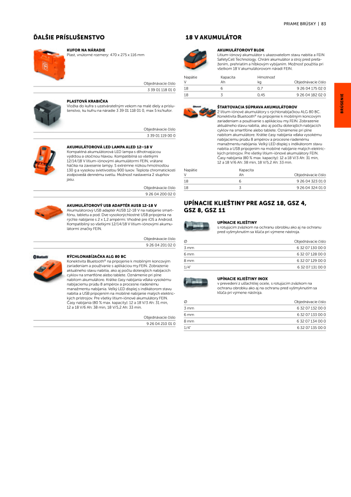 FEIN Katalóg elektrického náradia NR.: 20818 - Strona 85