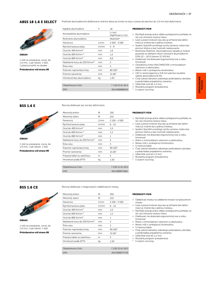 FEIN Katalóg elektrického náradia n.: 20818 - Pagina 99