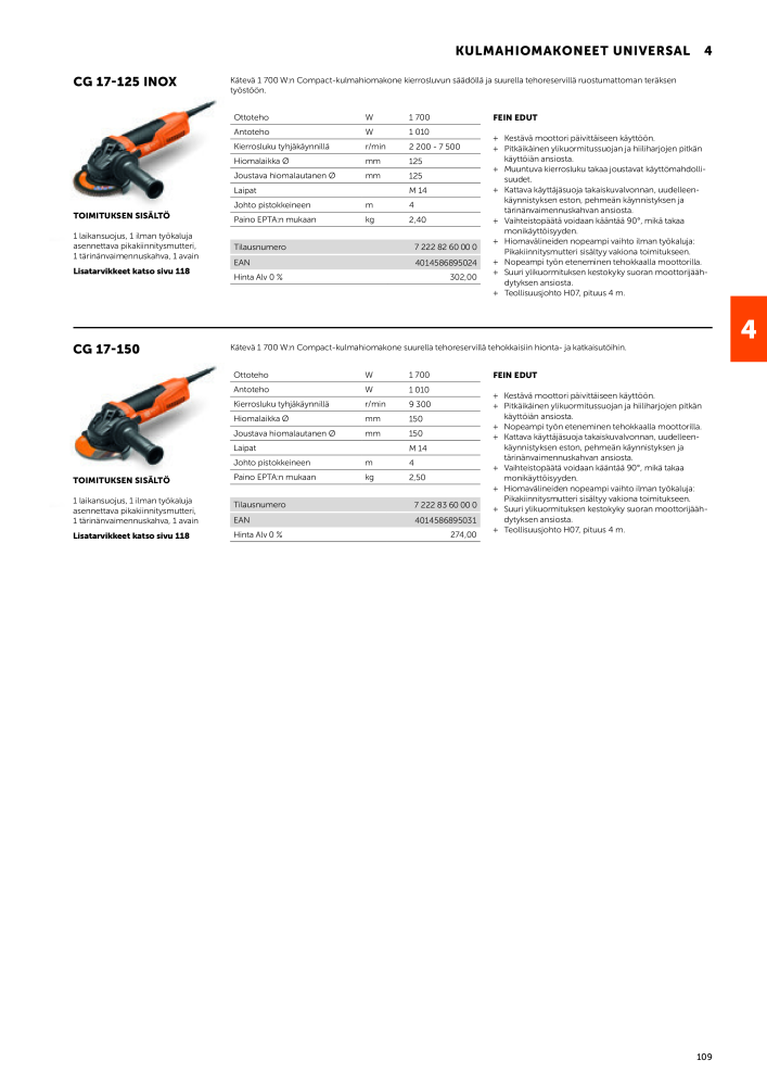 FEIN Sähkötyökalujen luettelo NR.: 20819 - Side 111