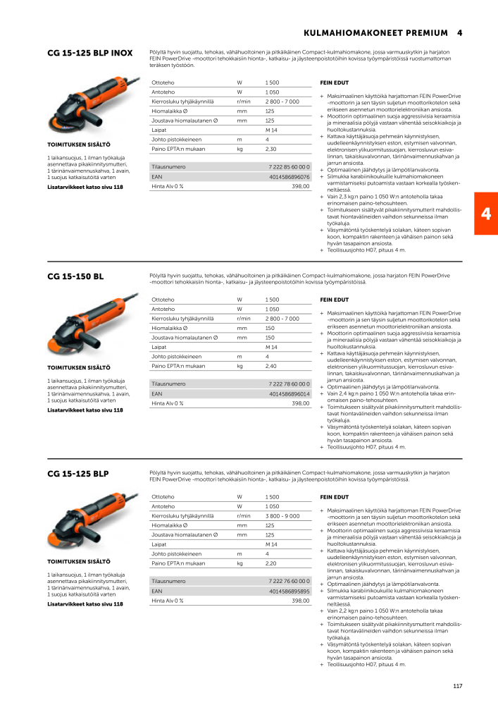 FEIN Sähkötyökalujen luettelo NO.: 20819 - Page 119