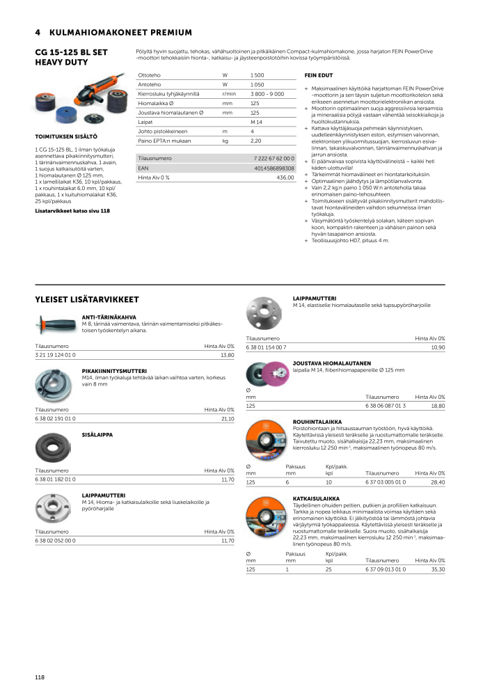 FEIN Sähkötyökalujen luettelo NO.: 20819 - Page 120