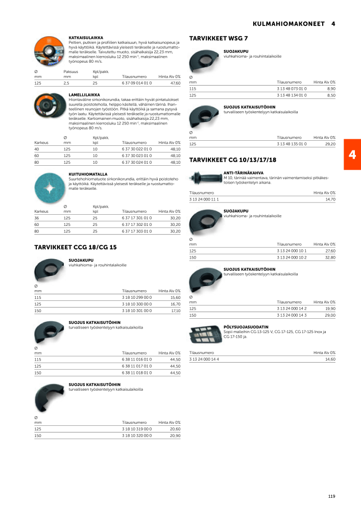 FEIN Sähkötyökalujen luettelo NO.: 20819 - Page 121