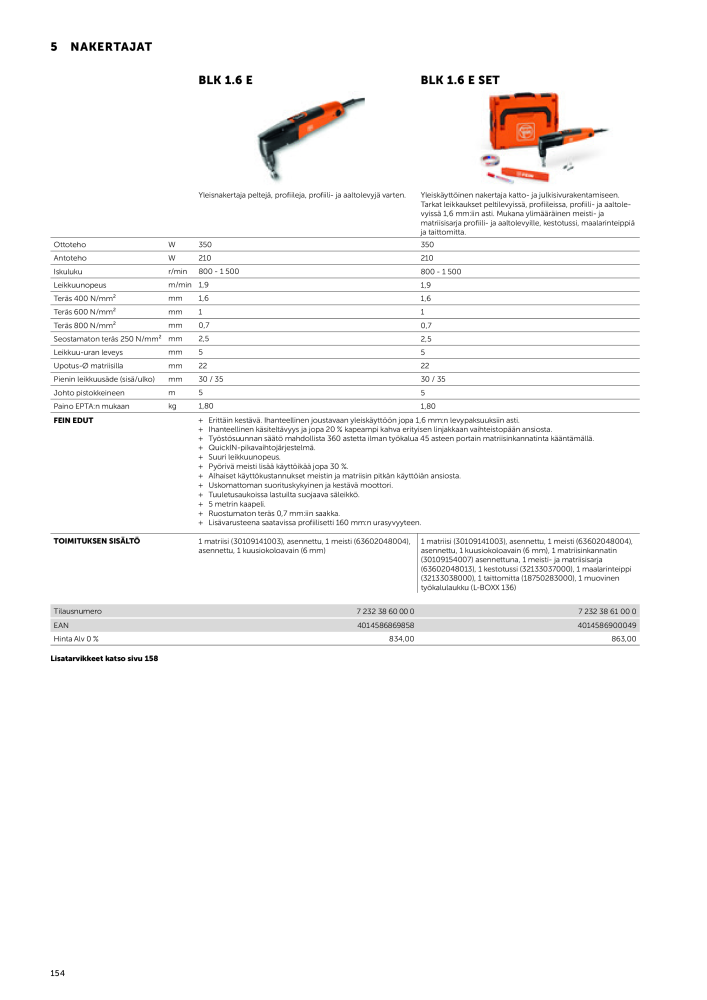 FEIN Sähkötyökalujen luettelo NR.: 20819 - Side 156