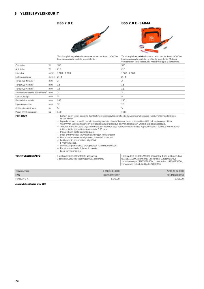 FEIN Sähkötyökalujen luettelo Nº: 20819 - Página 170