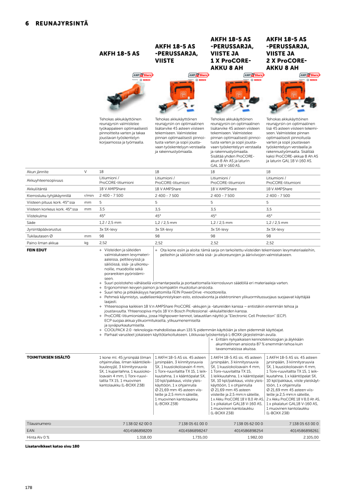 FEIN Sähkötyökalujen luettelo n.: 20819 - Pagina 180