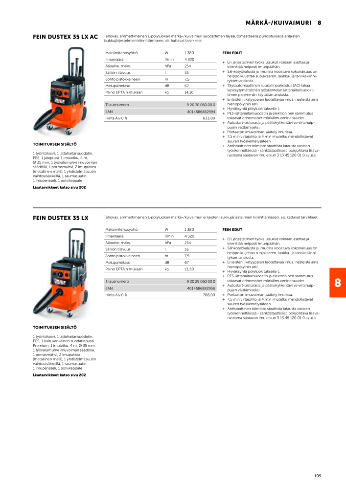 FEIN Sähkötyökalujen luettelo NO.: 20819 - Page 201