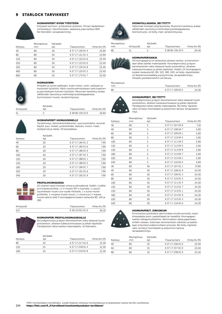 FEIN Sähkötyökalujen luettelo NR.: 20819 - Side 226