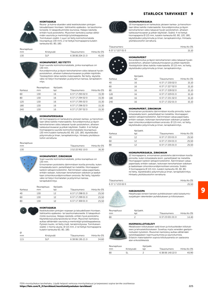 FEIN Sähkötyökalujen luettelo Nº: 20819 - Página 227