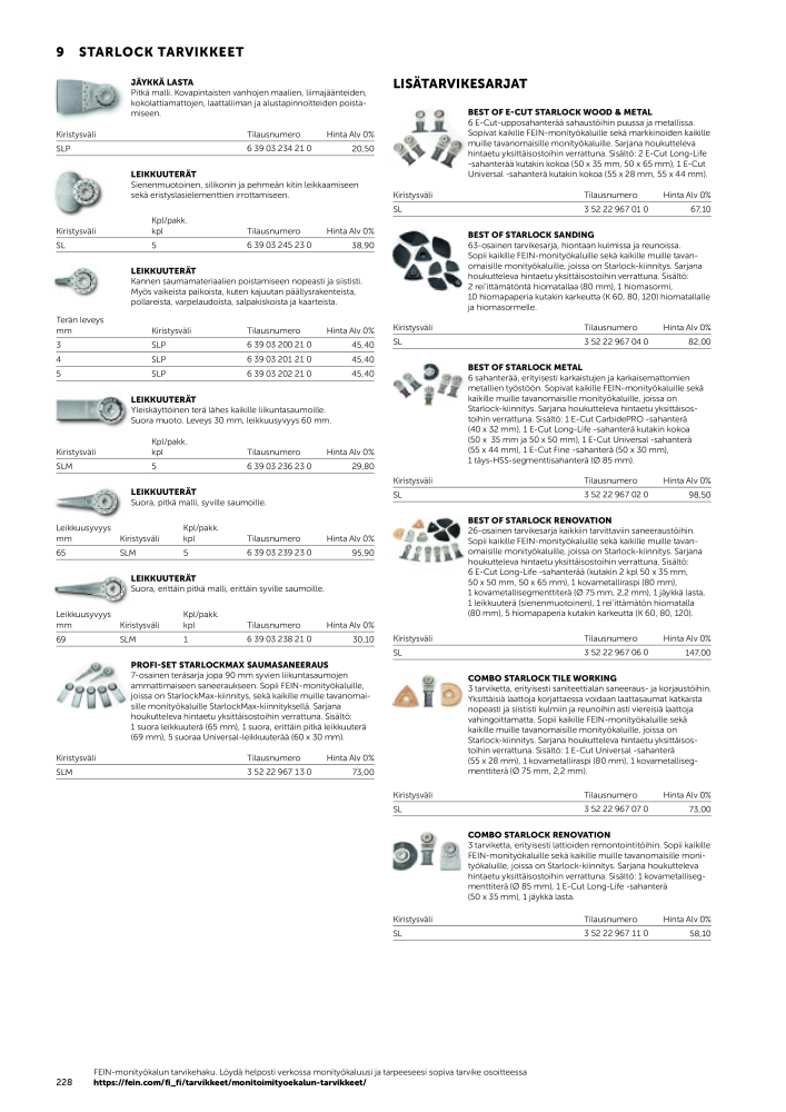 FEIN Sähkötyökalujen luettelo n.: 20819 - Pagina 230