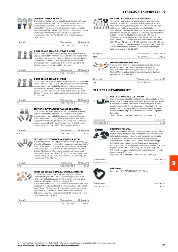 FEIN Sähkötyökalujen luettelo NR.: 20819 - Pagina 231