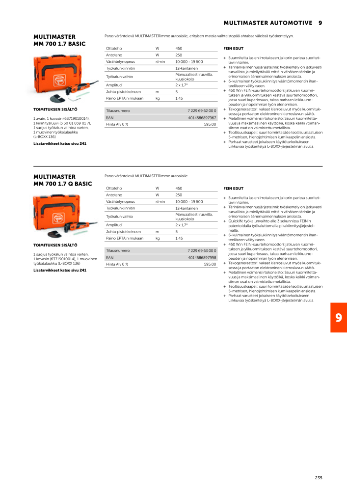 FEIN Sähkötyökalujen luettelo NR.: 20819 - Seite 237