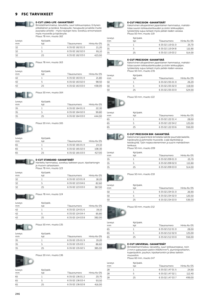 FEIN Sähkötyökalujen luettelo NO.: 20819 - Page 248