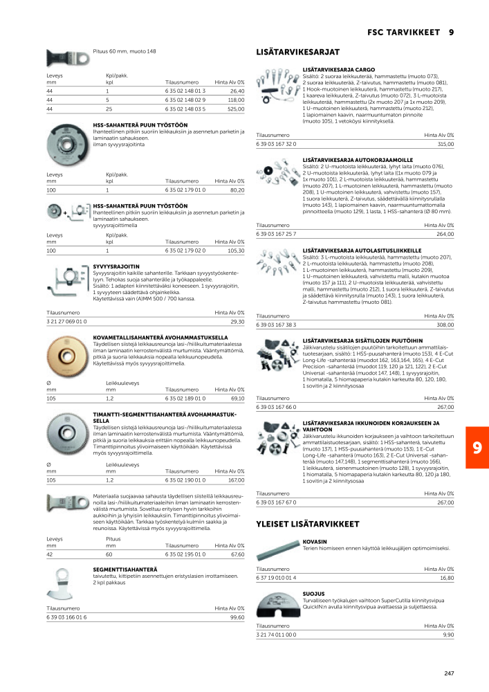 FEIN Sähkötyökalujen luettelo NO.: 20819 - Page 249