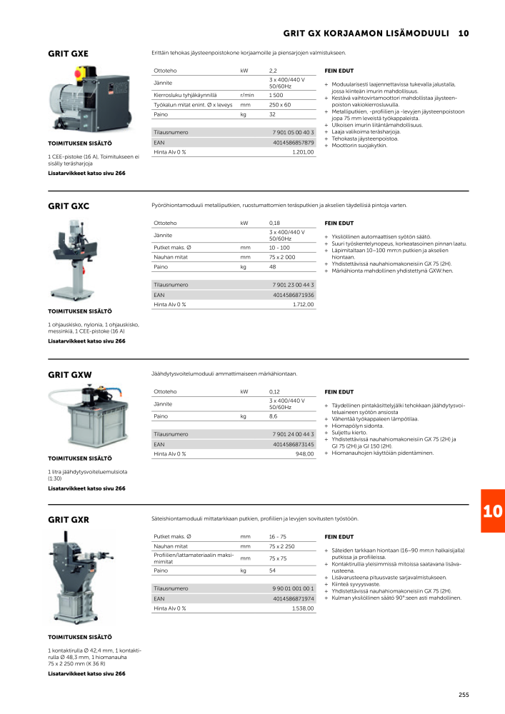 FEIN Sähkötyökalujen luettelo NO.: 20819 - Page 257