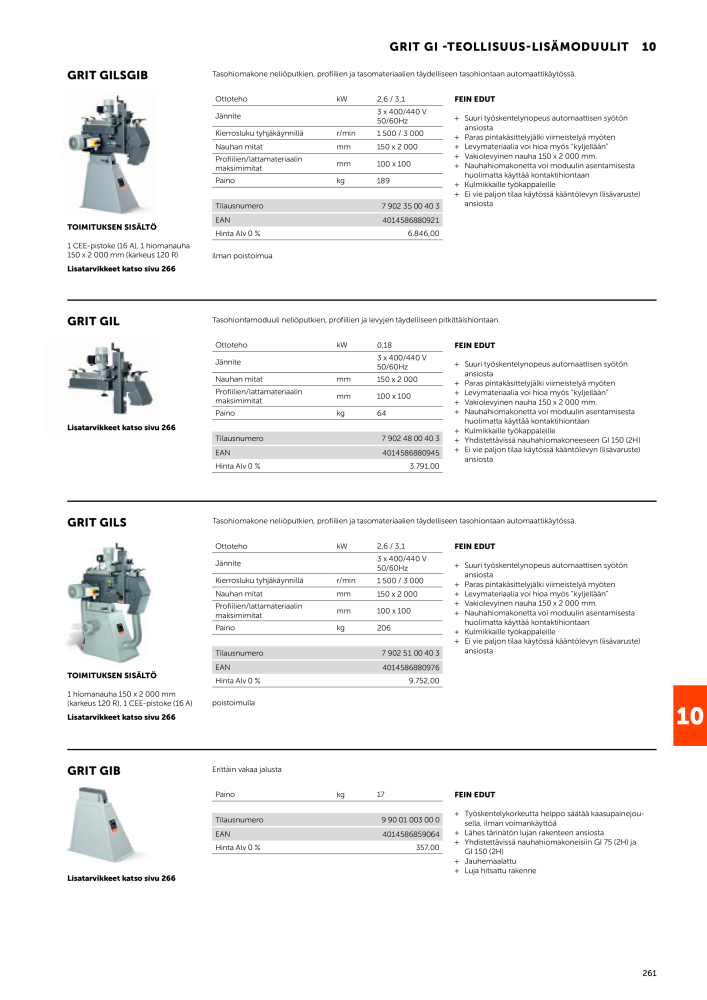 FEIN Sähkötyökalujen luettelo NR.: 20819 - Side 263