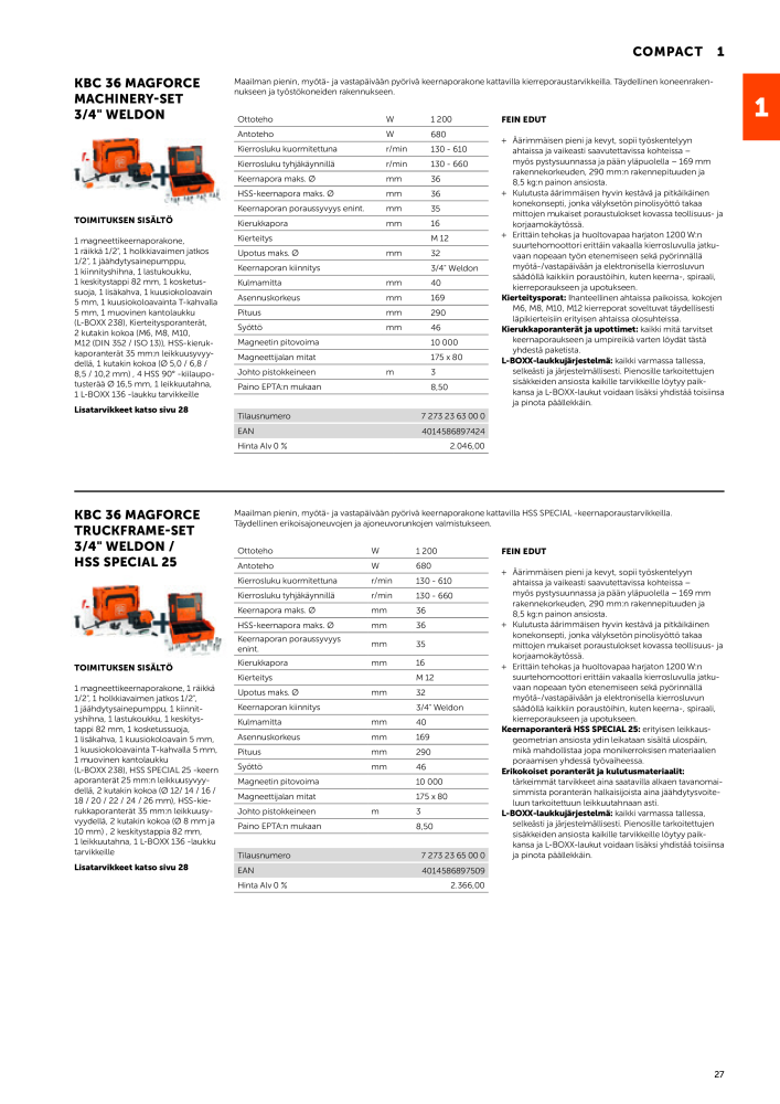 FEIN Sähkötyökalujen luettelo NR.: 20819 - Seite 29