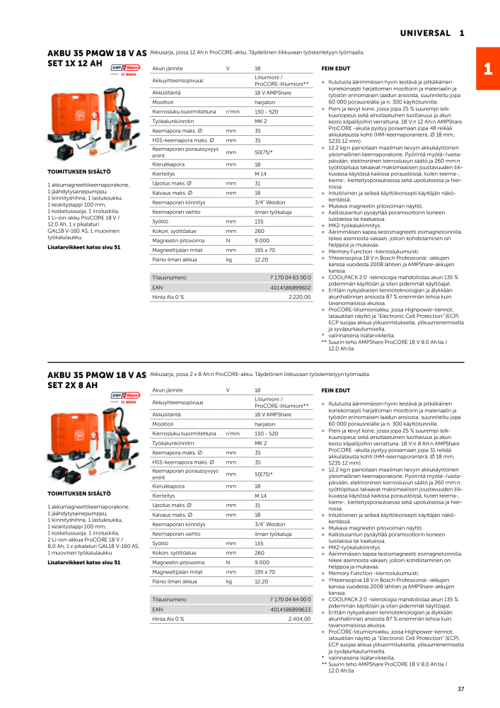 FEIN Sähkötyökalujen luettelo NR.: 20819 - Pagina 39