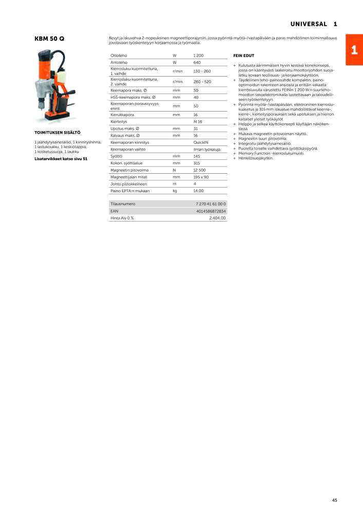 FEIN Sähkötyökalujen luettelo n.: 20819 - Pagina 47