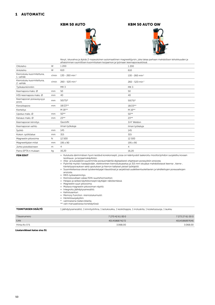 FEIN Sähkötyökalujen luettelo NO.: 20819 - Page 52