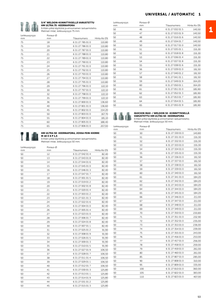 FEIN Sähkötyökalujen luettelo NO.: 20819 - Page 55