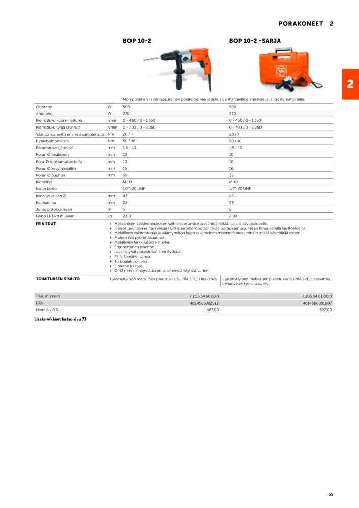 FEIN Sähkötyökalujen luettelo Č. 20819 - Strana 71