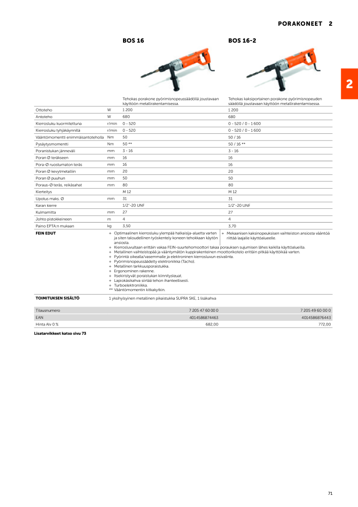 FEIN Sähkötyökalujen luettelo Nº: 20819 - Página 73