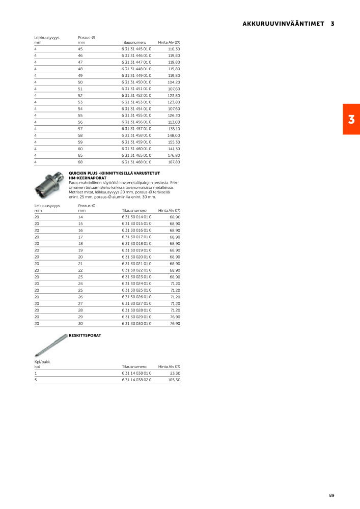 FEIN Sähkötyökalujen luettelo NO.: 20819 - Page 91