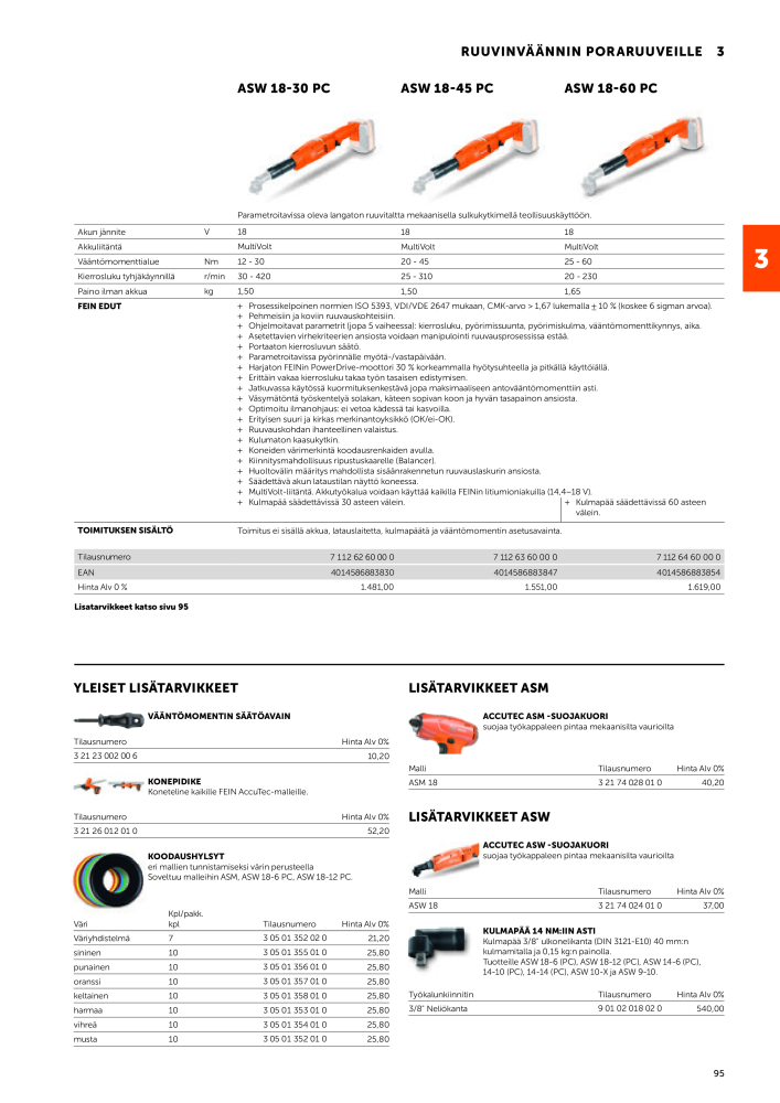 FEIN Sähkötyökalujen luettelo NO.: 20819 - Page 97