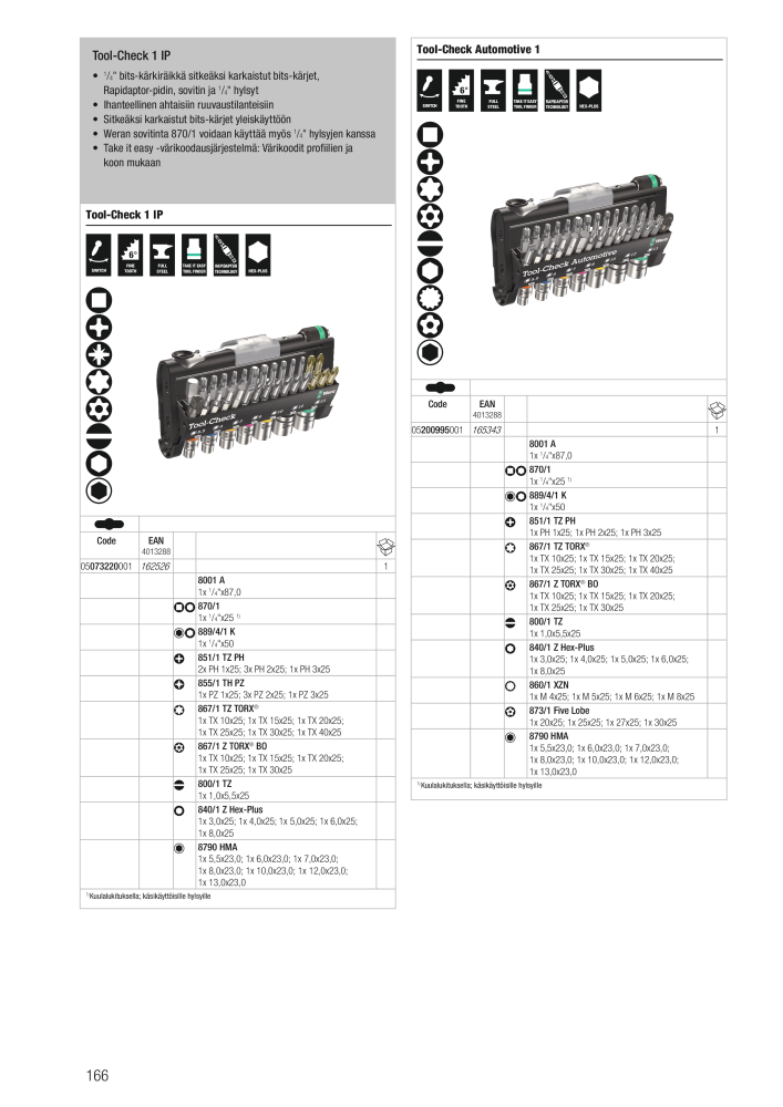 WERA Pääluettelo n.: 20826 - Pagina 166