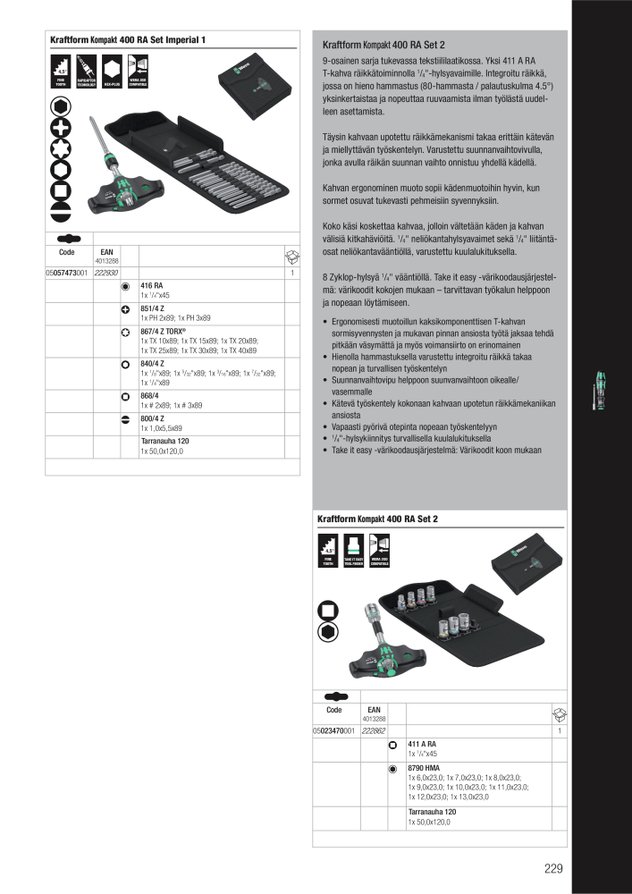 WERA Pääluettelo n.: 20826 - Pagina 229